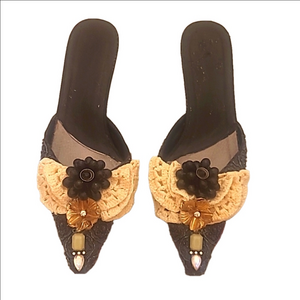 Valerie Stevens Upcycled Kitten Heels Vintage Doilies French Renaissance  Fairy